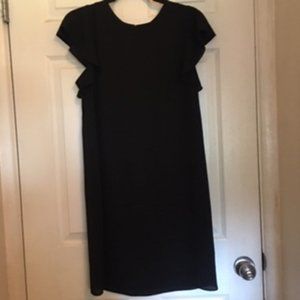 Babaton Flutter Sleeve Dress in Black (Aritizia)